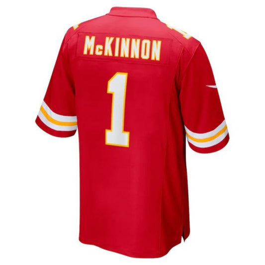 KC.Chiefs #1 Jerick McKinnon Red Stitched Player Game Football Jerseys
