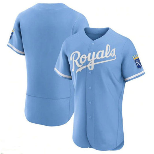 Custom Kansas City Royals 2022 Alternate Authentic Jersey - Light Blue Baseball Jerseys