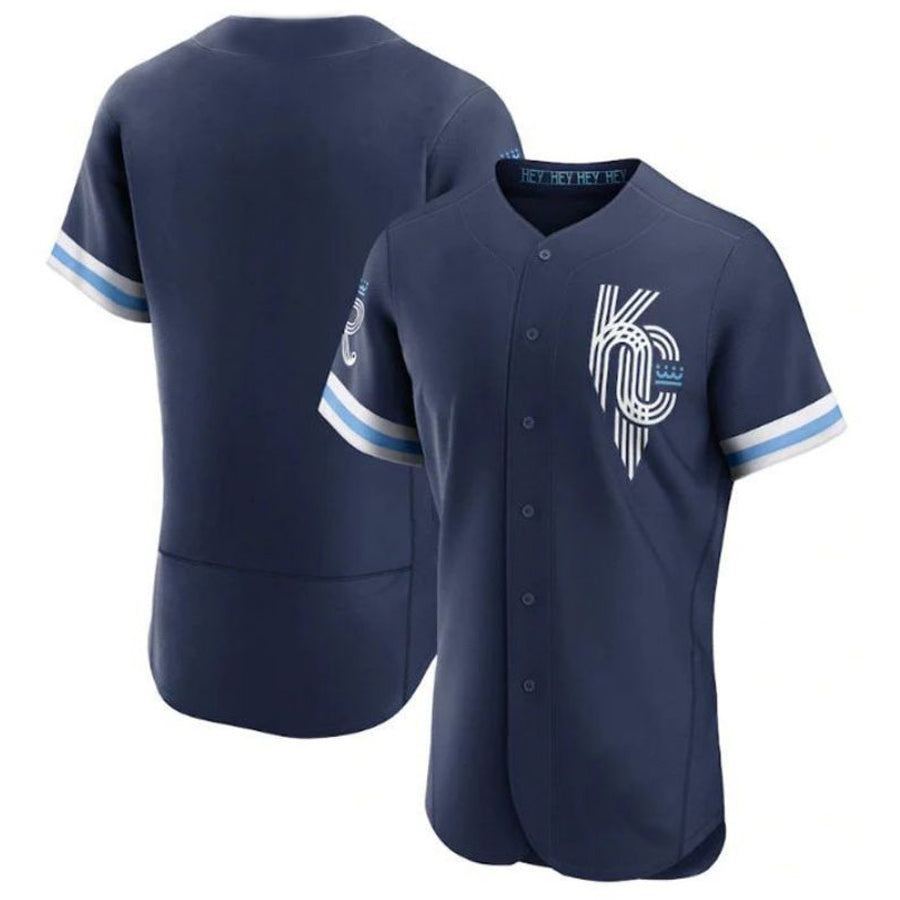 Custom Kansas City Royals 2022 City Connect Authentic Jersey - Navy Baseball Jerseys