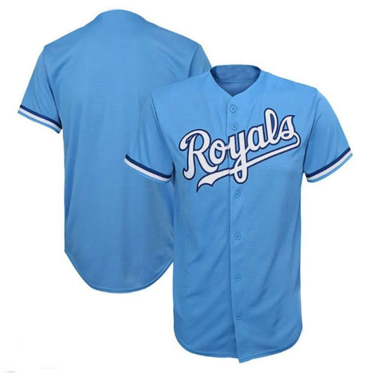 Custom Kansas City Royals Alternate Replica Team Jersey - Light Blue Baseball Jerseys