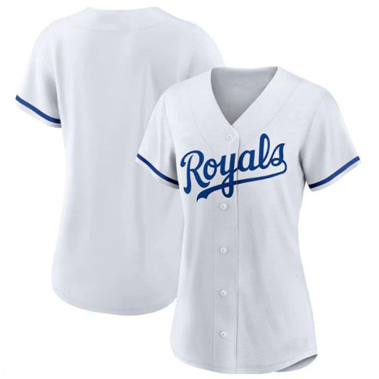 Custom Kansas City Royals Home Replica Team Logo Jersey - White Baseball Jerseys