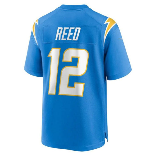 LA.Chargers #12 Joe Reed Powder Blue Player Game Jersey Stitched American Football Jerseys