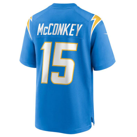 LA.Chargers #15 Ladd McConkey Powder Blue 2024 Draft Player Game Jersey Stitched Football Jerseys