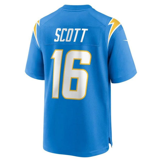 LA.Chargers #16 JK Scott Powder Blue Player Game Jersey Stitched American Football Jerseys