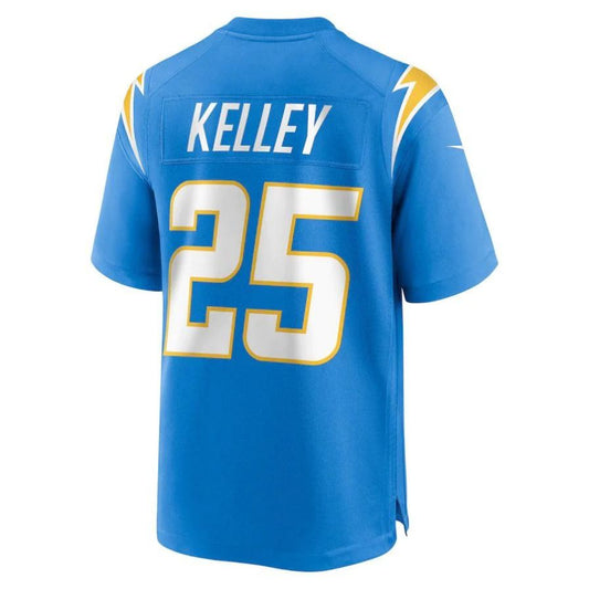 LA.Chargers #25 Joshua Kelley Powder Blue Player Game Jersey Stitched American Football Jerseys
