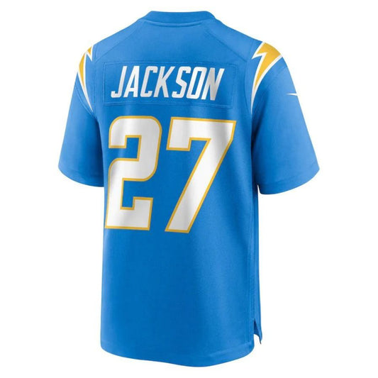 LA.Chargers #27 J.C. Jackson Powder Blue Player Game Jersey Stitched American Football Jerseys