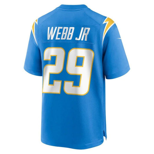 LA.Chargers #29 Mark Webb Jr. Powder Blue Player Game Jersey Stitched American Football Jerseys