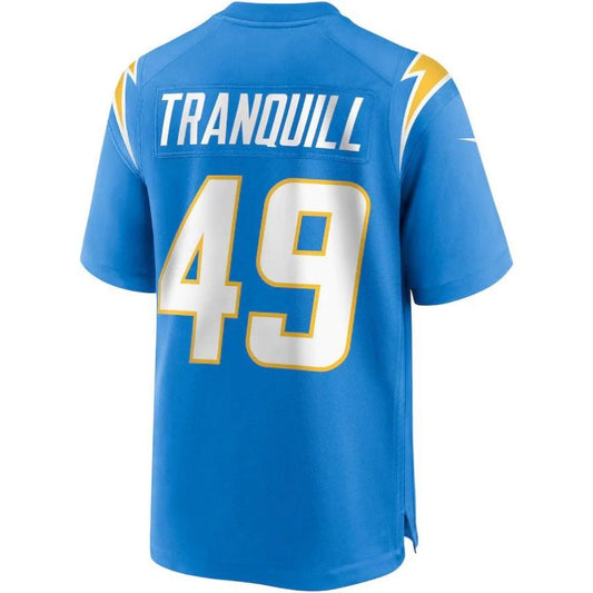 LA.Chargers #49 Drue Tranquill Powder Blue Player Game Jersey Stitched American Football Jerseys