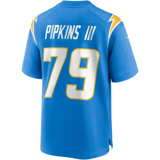 LA.Chargers #79 Trey Pipkins III Powder Blue Player Game Jersey Stitched American Football Jerseys