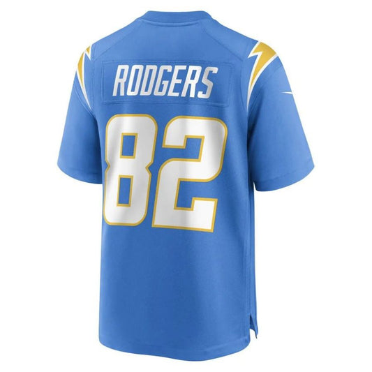 LA.Chargers #82 Richard Rodgers Powder Blue Game Player Jersey Stitched American Football Jerseys