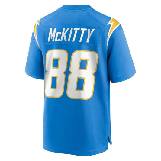 LA.Chargers #88 Tre McKitty Powder Blue Player Game Jersey Stitched American Football Jerseys