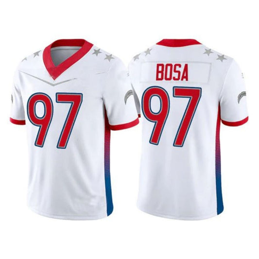 LA.Chargers #97 Joey Bosa 2022 White Pro Bowl Stitched Player Jersey American Football Jerseys