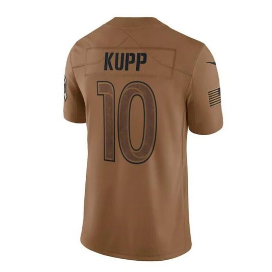 LA.Rams #10 Cooper Kupp Brown 2023 Salute To Service Limited Player Jersey Stitched American Football Jerseys