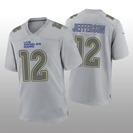 LA.Rams #12 Van Jefferson Gray Atmosphere Player Game Jersey Stitched American Football Jerseys