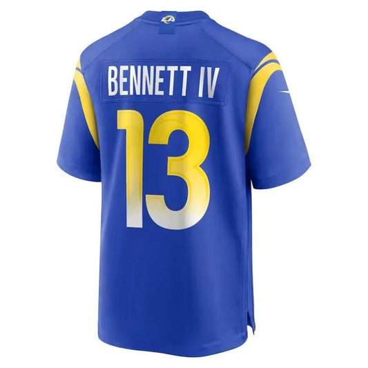 LA.Rams #13 Stetson Bennett IV Vapor Limited Player Jersey- Royal Stitched American Football Jersey.