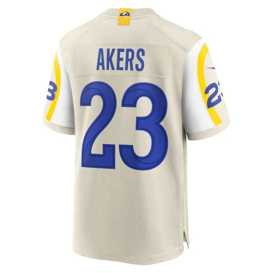 LA.Rams #23 Cam Akers Bone Player Game Jersey Stitched American Football Jerseys