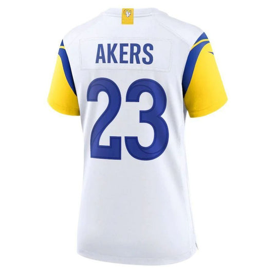 LA.Rams #23 Cam Akers White Player Game Jersey Stitched American Football Jerseys