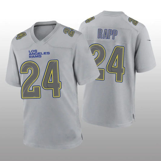 LA.Rams #24 Taylor Rapp Gray Atmosphere Player Game Jersey Stitched American Football Jerseys