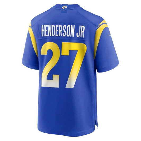 LA.Rams #27 Darrell Henderson Jr. Royal Player Game Jersey Stitched American Football Jerseys