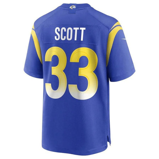 LA.Rams #33 Nick Scott Royal Player Game Jersey Stitched American Football Jerseys