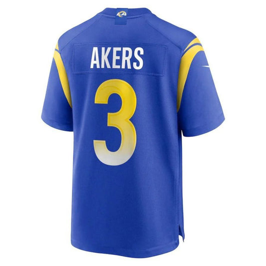 LA.Rams #3 Cam Akers Royal Game Player Jersey Stitched American Football Jerseys