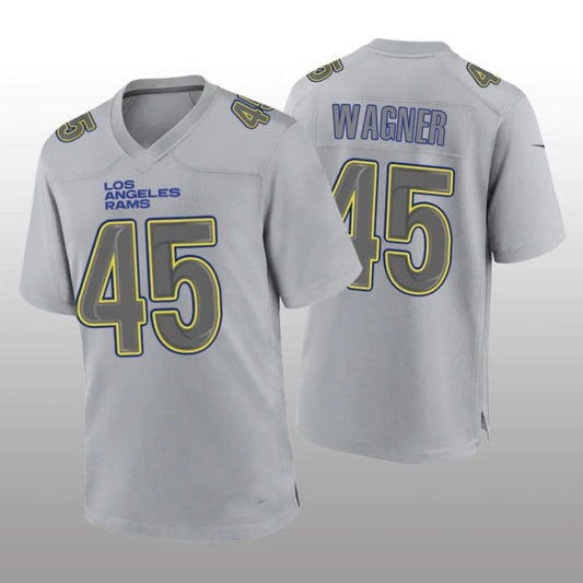 LA.Rams #45 Bobby Wagner Gray Atmosphere Player Game Jersey Stitched American Football Jerseys