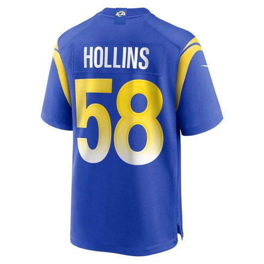 LA.Rams #58 Justin Hollins Royal Player Game Jersey Stitched American Football Jerseys