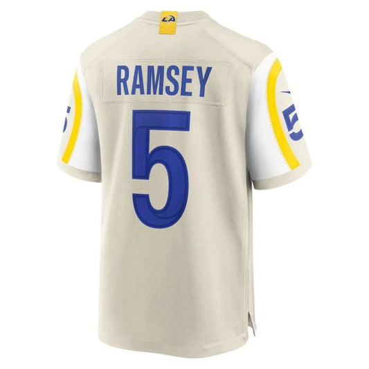 LA.Rams #5 Jalen Ramsey Bone Player Game Jersey Stitched American Football Jerseys