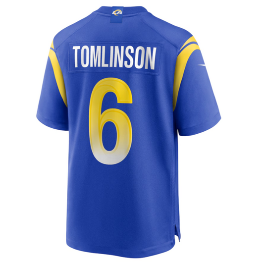 LA.Rams #6 Tre'Vius Hodges-Tomlinson Royal Team Game Jersey American Stitched Football Jerseys
