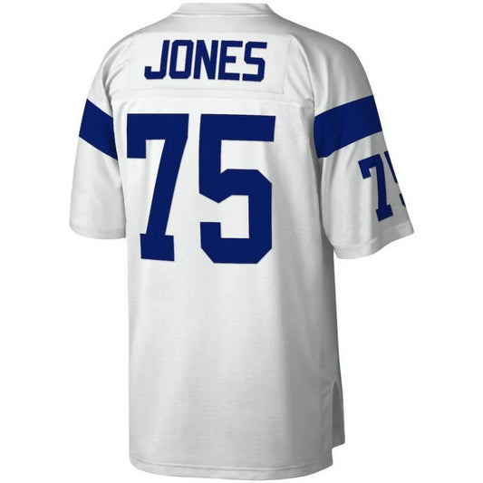 LA.Rams #75 Deacon Jones Mitchell & Ness White 1969 Legacy Replica Player Jersey Stitched American Football Jerseys