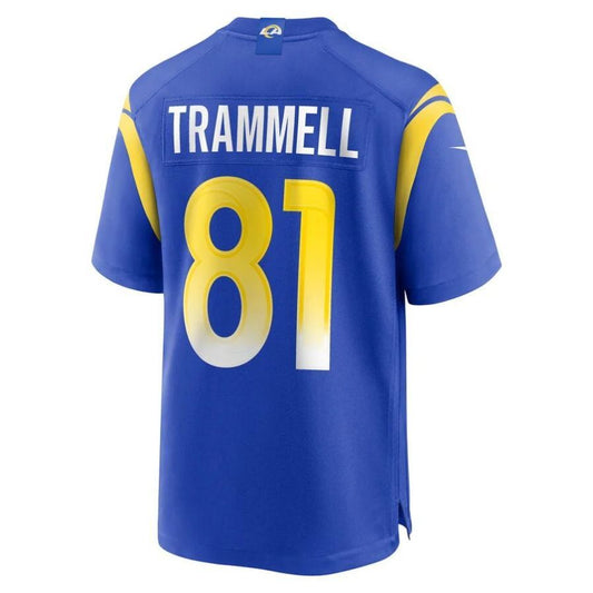LA.Rams #81 Austin Trammell Royal Game Player Jersey Stitched American Football Jerseys