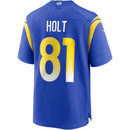 LA.Rams #81 Torry Holt Royal Game Retired Player Jersey Stitched American Football Jerseys