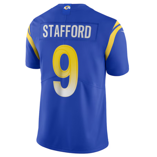 LA.Rams #9 Matthew Stafford Royal Vapor Limited Jersey American Stitched Football Jerseys