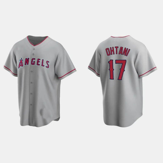 LOS ANGELES ANGELS #17 SHOHEI OHTANI ROAD REPLICA JERSEY ¨C GRAY Stitches Player Baseball Jerseys