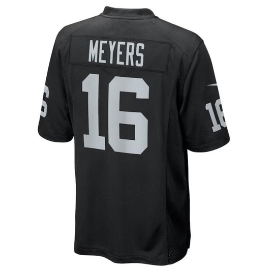 LV.Raiders #16 Jakobi Meyers Black Game Player Jersey American Stitched Football Jerseys