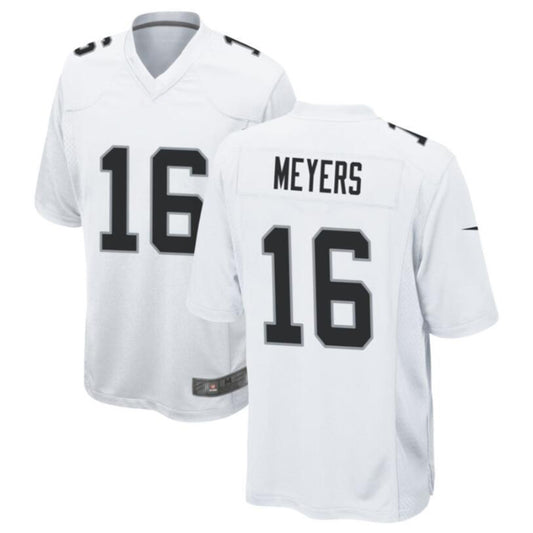 LV.Raiders #16 Jakobi Meyers White Game Player Jersey American Stitched Football Jerseys