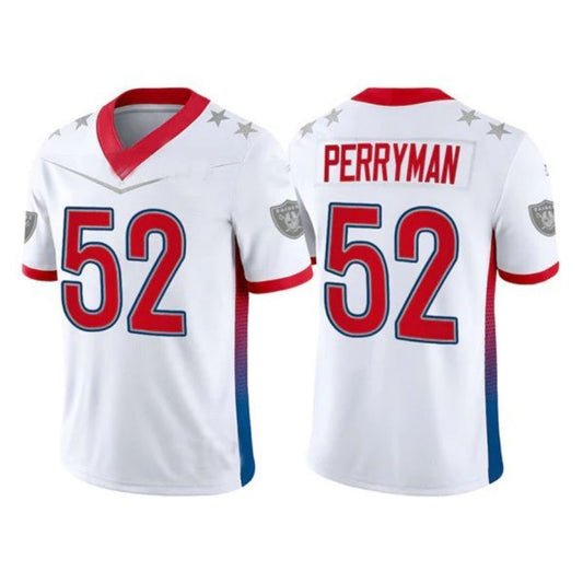 LV.Raiders #52 Denzel Perryman 2022 White AFC Pro Bowl Stitched Player Jersey American Football Jerseys