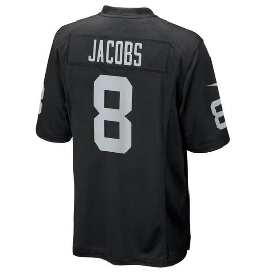 LV.Raiders #8 Josh Jacobs Black Game Player Jersey American Stitched Football Jerseys