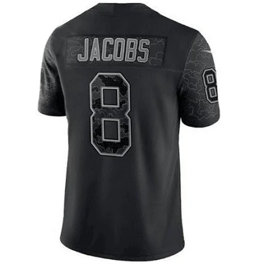 LV.Raiders #8 Josh Jacobs Black Vapor Limited Stitched Jersey