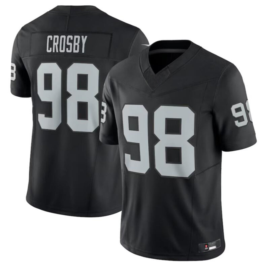 LV.Raiders #98 Maxx Crosby Black Vapor F.U.S.E. Limited Jersey American Stitched Football Jerseys