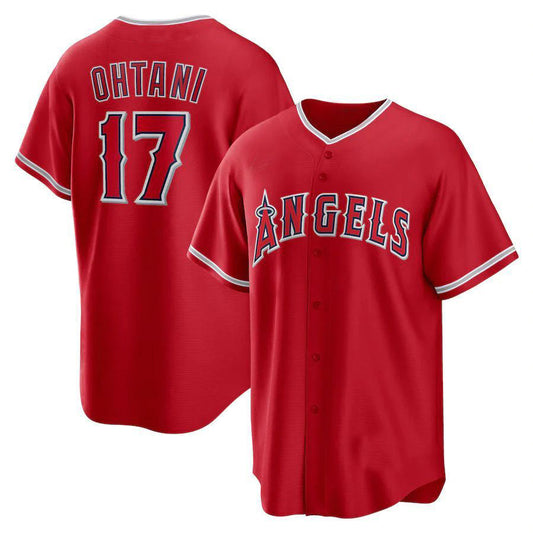 Los Angeles Angels Shohei Ohtani Red Alternate Replica Player Name Jersey Men Youth Women Baseball Jerseys
