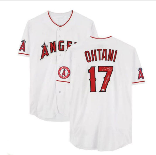 Los Angeles Angels #17 Shohei Ohtani Fanatics Authentic 2021 AL MVP White Authentic Jersey 21 AL MVP Inscription Men Youth Women Player Baseball Jerseys