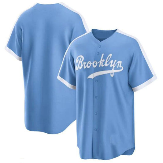 Custom Los Angeles Dodgers Brooklyn Alternate Cooperstown Collection Team Jersey - Light Blue Baseball Jerseys