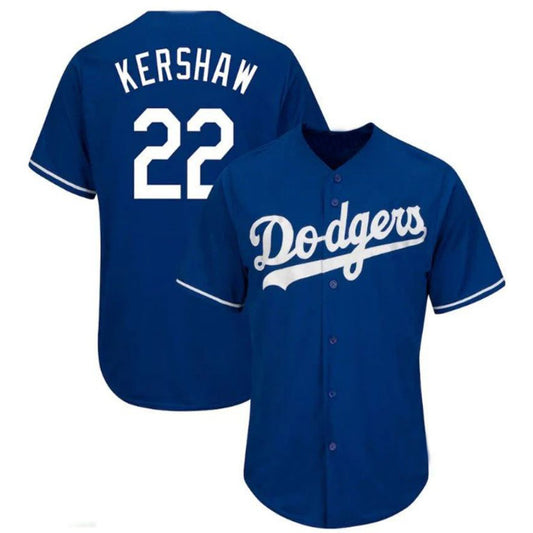 Los Angeles Dodgers #22 Clayton Kershaw Big & Tall Replica Player Jersey - Royal Baseball Jerseys