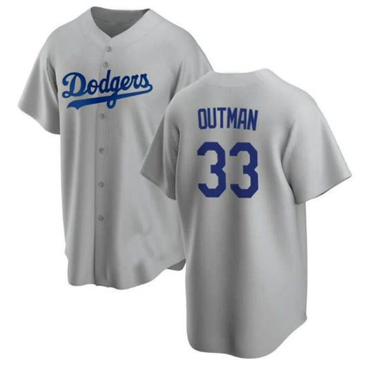 Los Angeles Dodgers #33 James Outman Gray Alternate Replica Player Jersey Baseball Jerseys