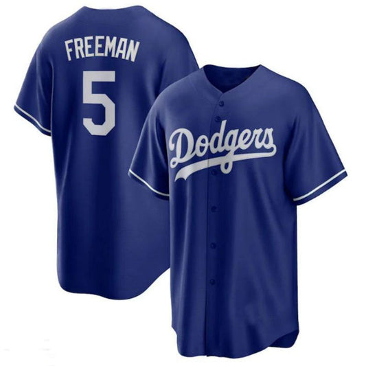 Los Angeles Dodgers #5 Freddie Freeman Alternate Replica Player Jersey - Royal Baseball Jerseys