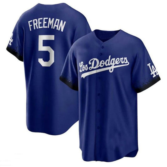 Los Angeles Dodgers #5 Freddie Freeman City Connect Replica Player Jersey - Royal Baseball Jerseys