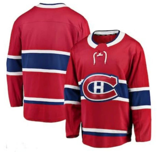 M.Canadiens Fanatics Branded Breakaway Home Jersey Red Stitched American Hockey Jerseys