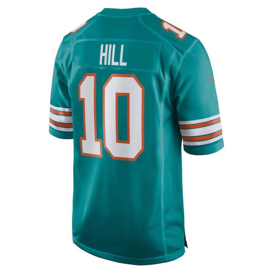 M.Dolphins #10 Tyreek Hill Aqua Alternate Player Game Jersey Stitched American Football Jerseys