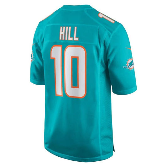 M.Dolphins #10 Tyreek Hill Aqua Player Game Jersey Stitched American Football Jerseys